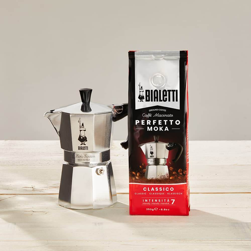 Bialetti Perfetto Moka Gemahlener Kaffee