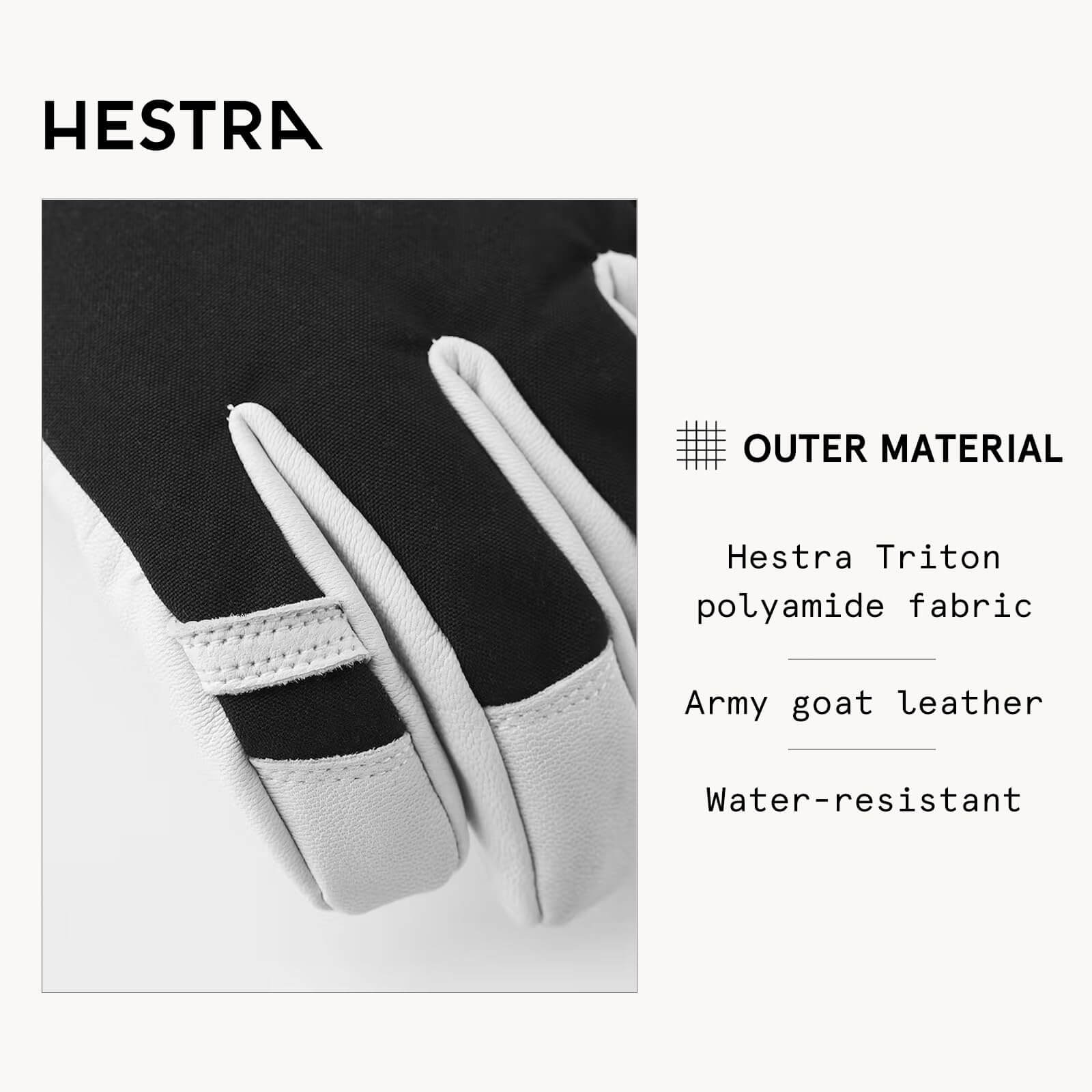 Hestra Army Leather Heli Ski 5-finger