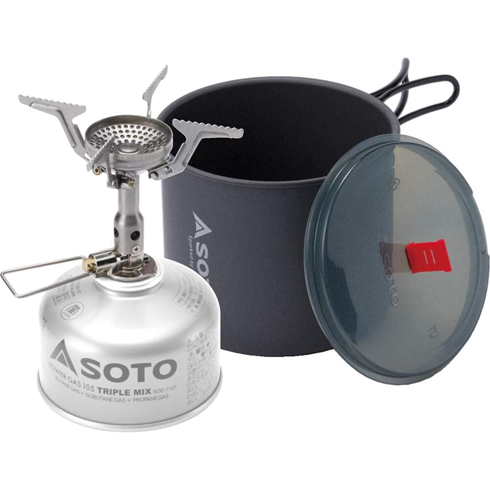 Soto Amicus Gaskocher mit New River Pot Kochsystem