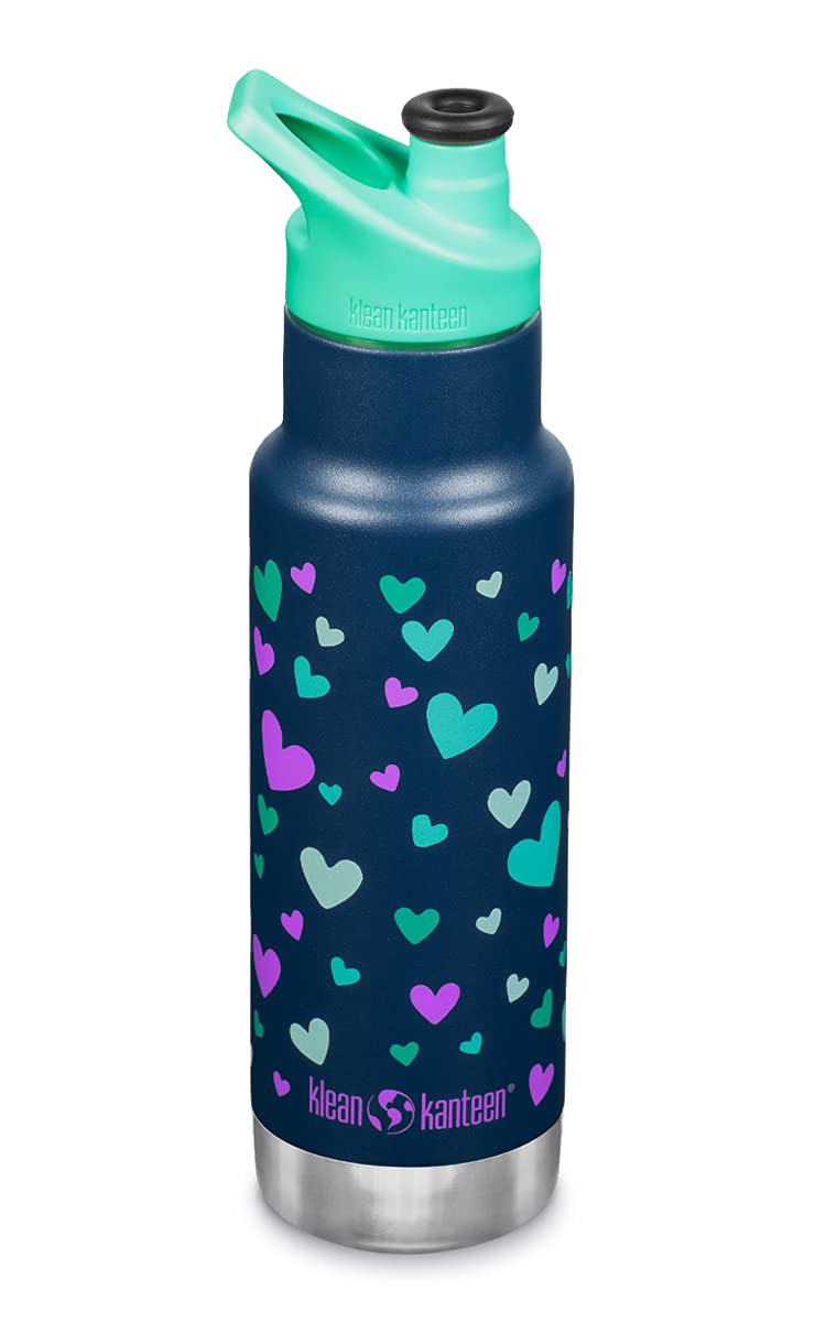 Klean Kanteen Unisex – Erwachsene Classic Flasche, Navy Hearts, One Size